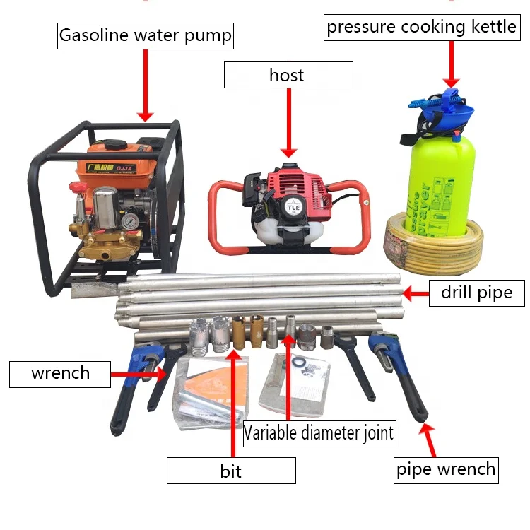 Small Portable Handheld Hard Rock Core Drilling Machine/backpack Portable Exploration Core Drilling Rig 11 Provided Gasoline