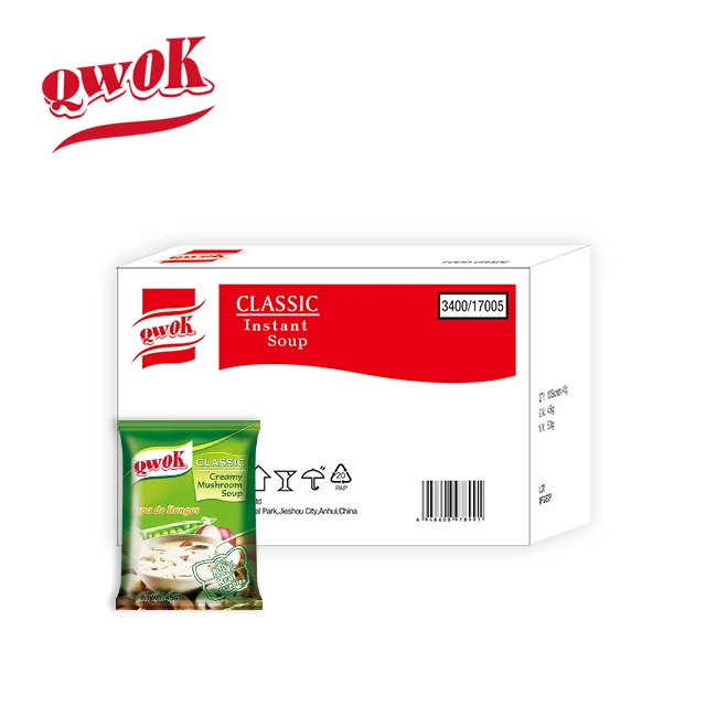 HALAL 50g Creamy Mushroom Flavor Instant Soup OEM Wholesale