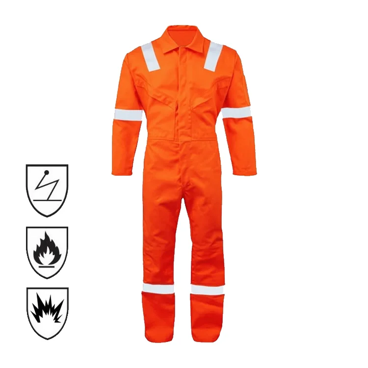 Extreme Protect NFPA 2112 EN 11612 Aramid Nomex Inherent Flame Retardant Overalls Electrician Safety Engineer Workwear