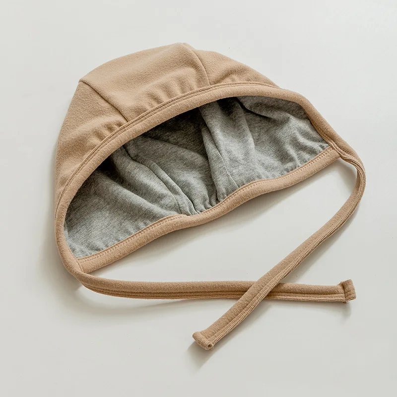 Solid Color Korean Style Photography Props Baby Autumn Winter Hat Cotton Bonnet Wholesale Cotton Hats