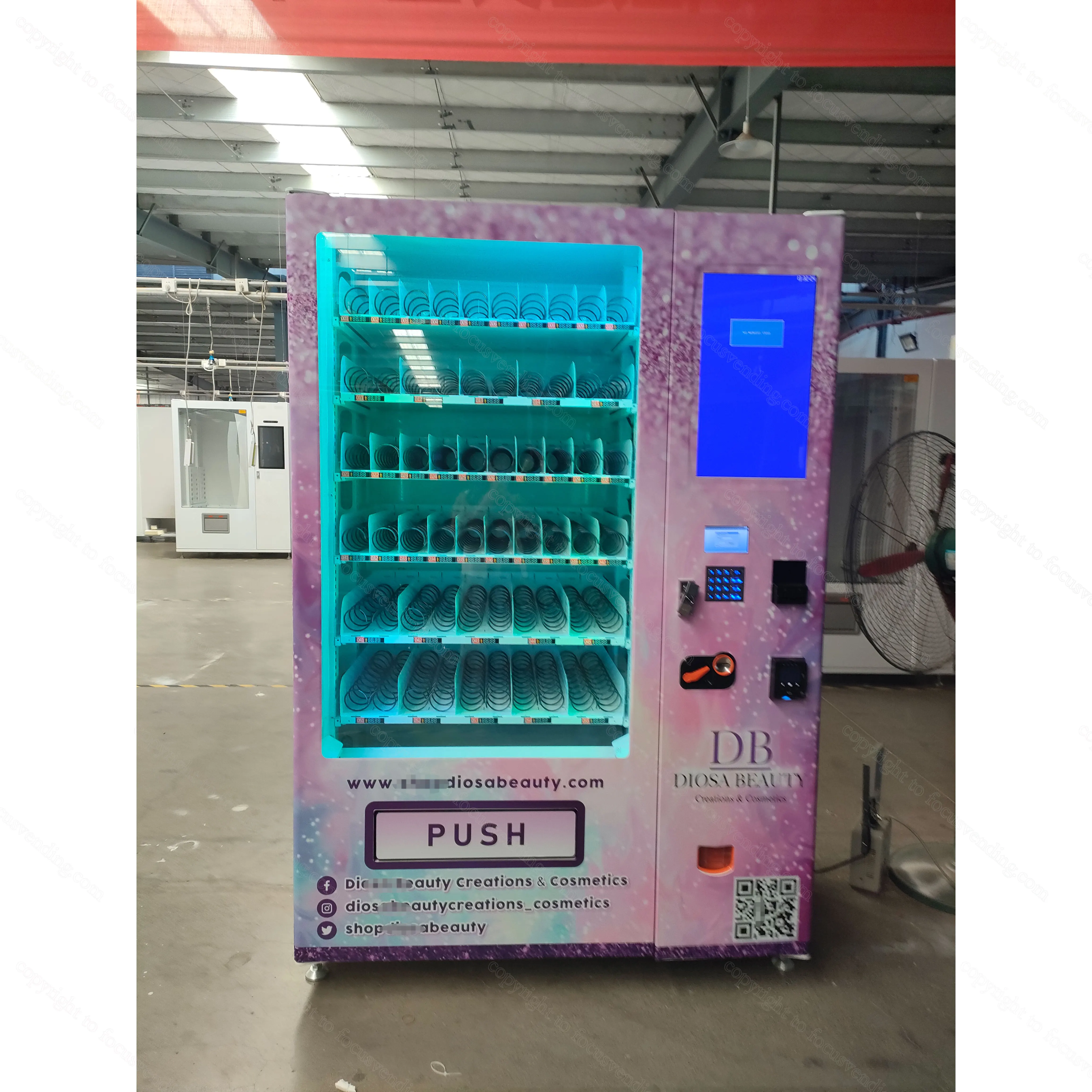 FOCUSVEND wig vending machine hair bundles vending machine supports customization