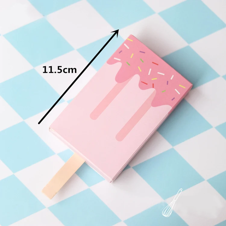 special handle ice cream shape paper cookie gift box dividers drawer gift box for kids