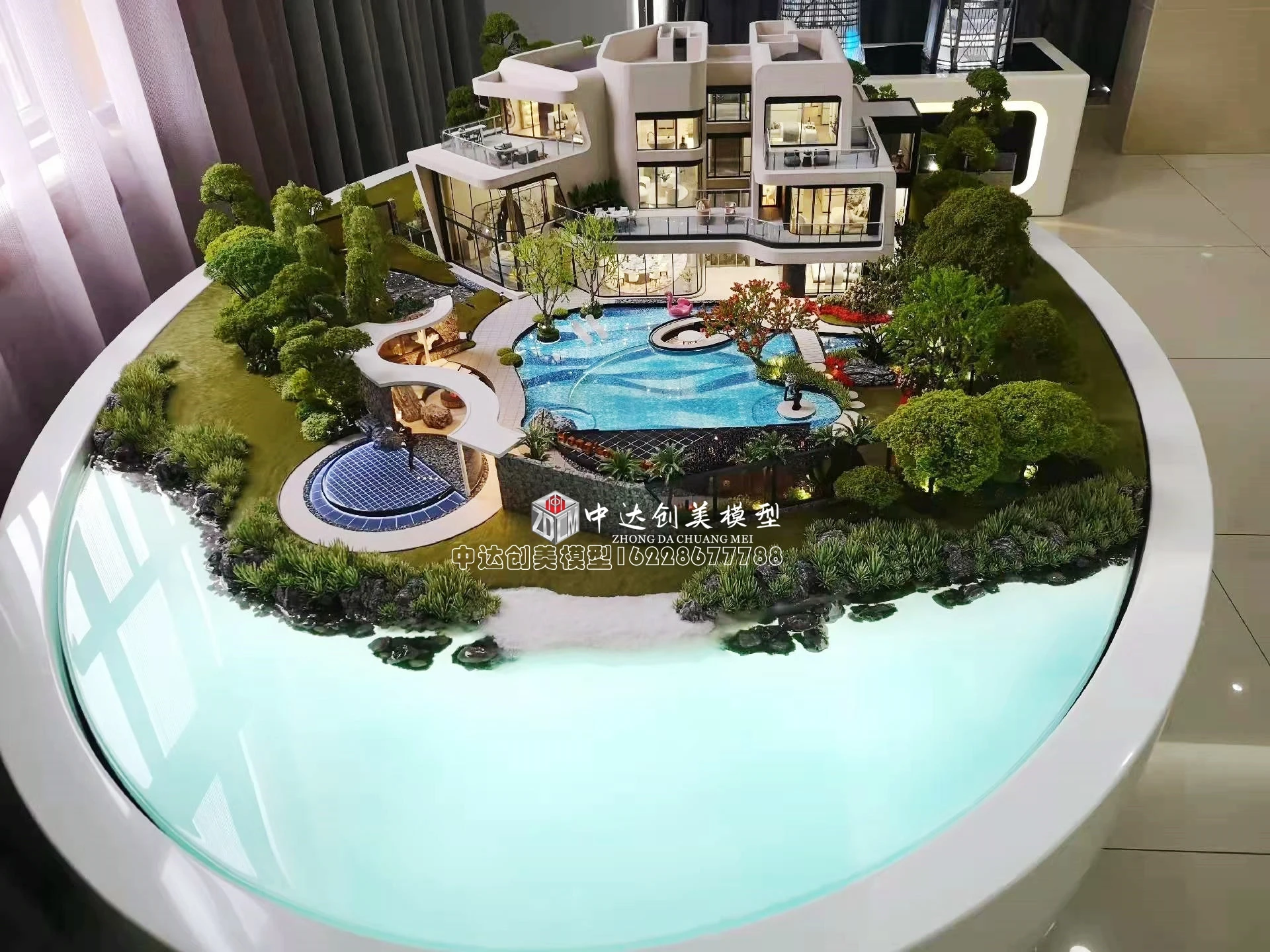 Architectural scale model for exhibition Architectural Miniature Model Interior Building Model Miniature Trees