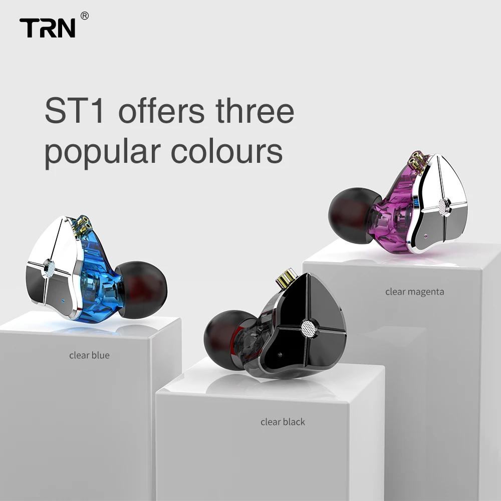 Гибридные наушники-вкладыши TRN ST1 1DD 1BA Hi-Fi DJ монитор спортивные наушники для бега гарнитура с кабелем QDC V90