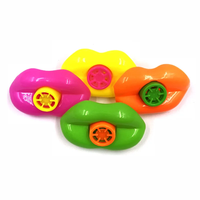 Kids plastic mouth lips shape  Whistle Noise Maker Birthday Party Favors Goodie Bag Fillers