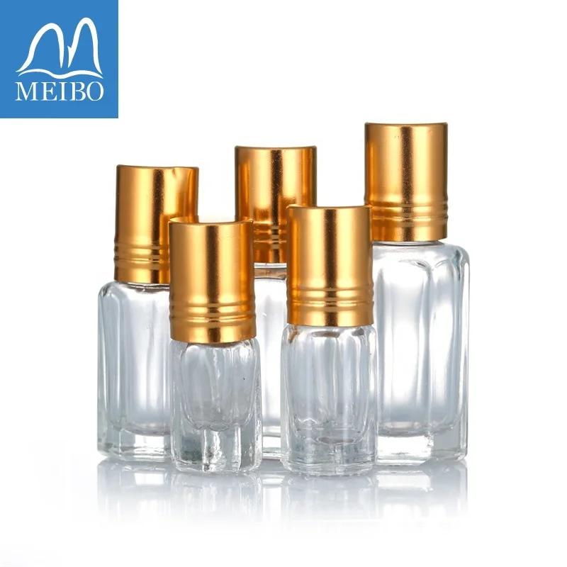 3 ml 3ml 6ml 9 ml 12 ml 12ml essential oil glass  octagon roller bottle perfume attar fancy roll on bottles