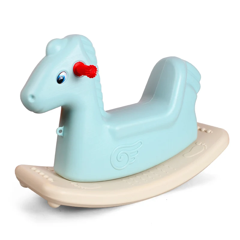 Kids toys plastic horses indoor kids plastic rocking horse toy plastic riding horse