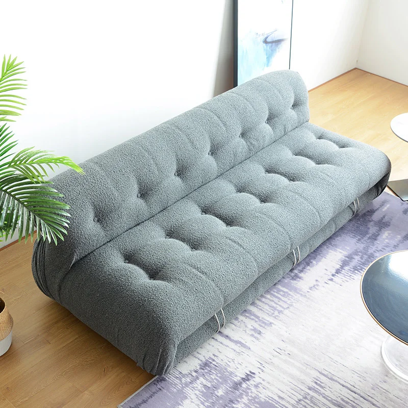 Villa small comfy corner sofas living room 2 seater settees upholstered white boucle luxury modern sofa for bedroom