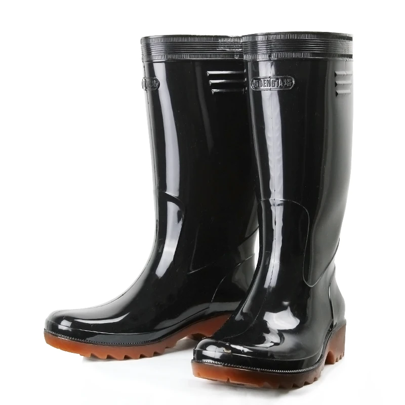 Custom work long rain boots,cheap new design Wellington rain boots JX-953