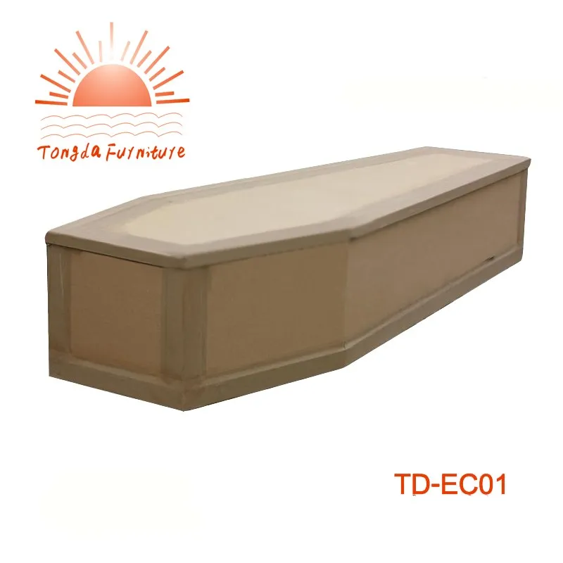 TD-EC01 simple cardboard coffins for adults cheap price high quality casket