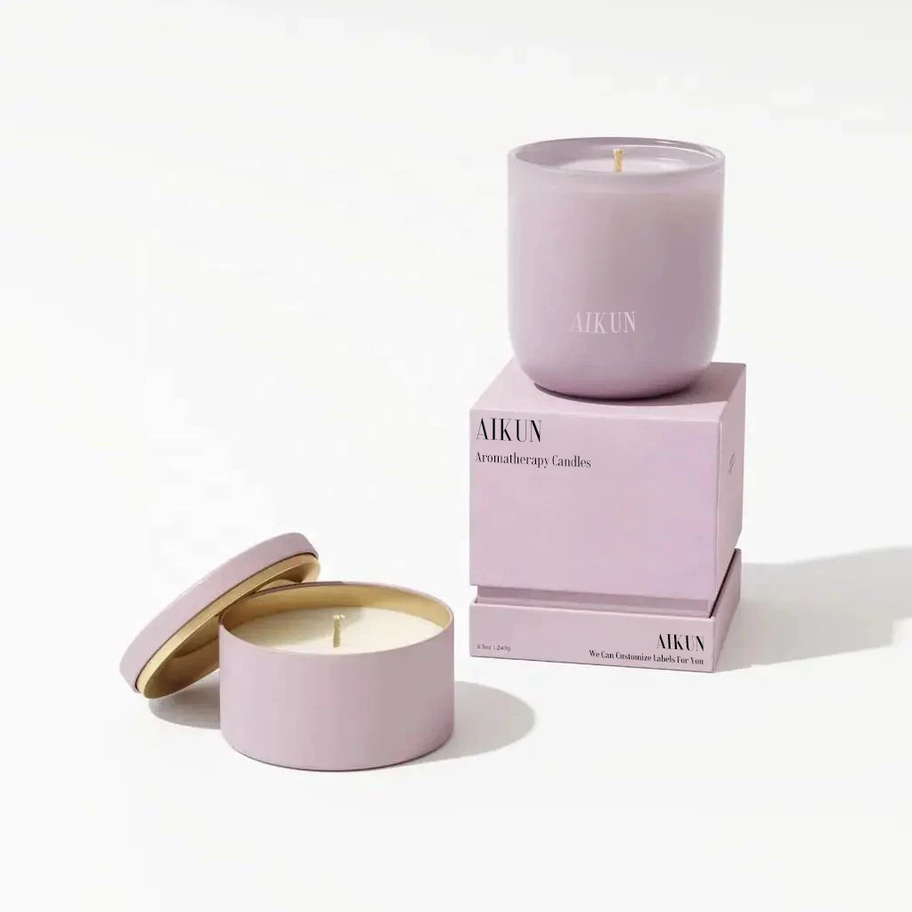 AIKUN Multiple Luxury Packaging Smell Eliminator Candles Scented Unique Wholesale Fruit Fig Scented Candle Bulk