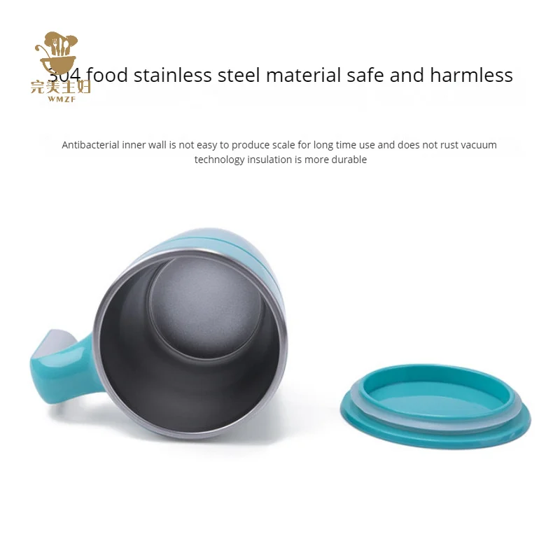 New office always-standing cup 304 Stainless steel magic artifact suction cup anti-pour Cup factory wholesale