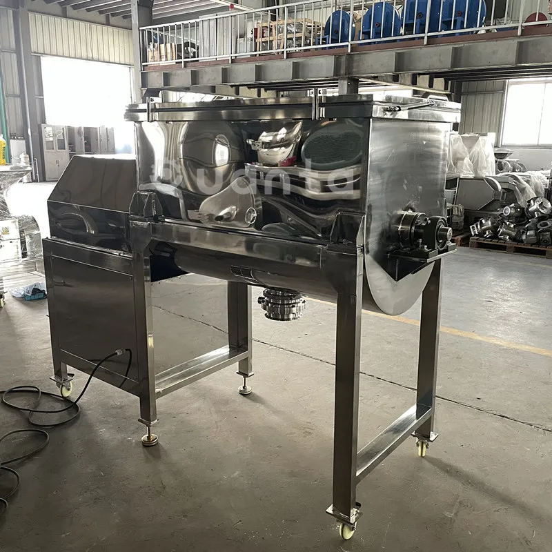 Seasoning Mixing Machine Single Paddle Mixer Stainless Steel Horizontal Ribbon Mixer Detergent Powder Mixer Food Pharmacy