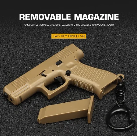  Брелок для ключей Glock 45 тактический в форме пистолета с подвижным рычагом и