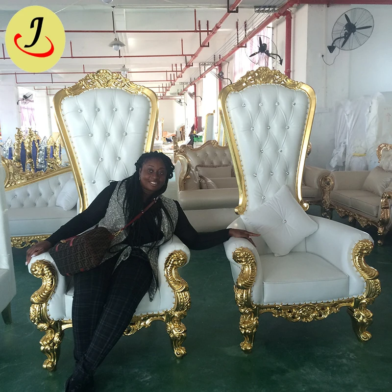
Cheap Wedding Gold Royal King Throne Chair For Queen Wholesale JC-K54 