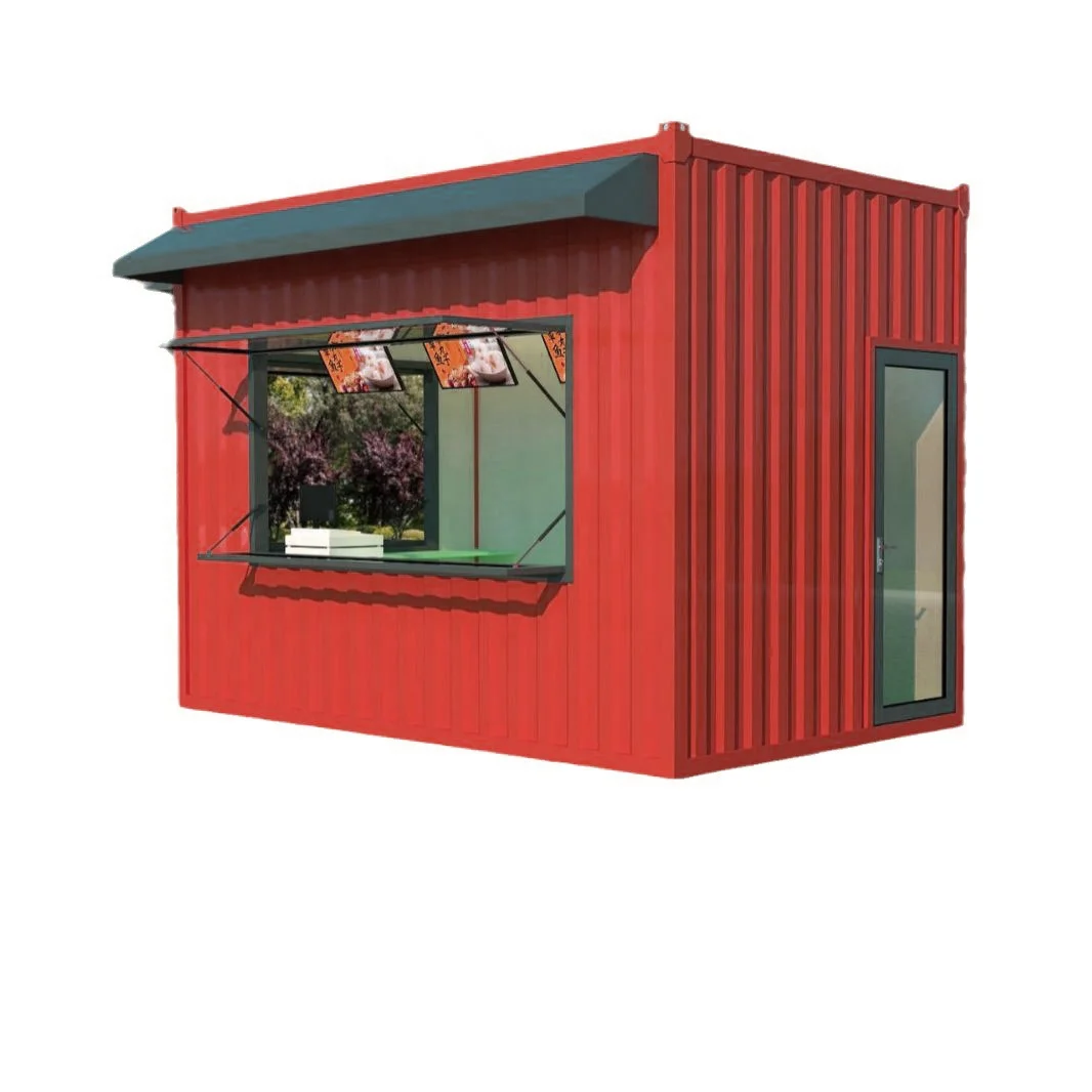 Pop Up Mobile Shop Restaurants Prefabricated Food Kiosk Mobile Restaurant Mobile Restaurant Container