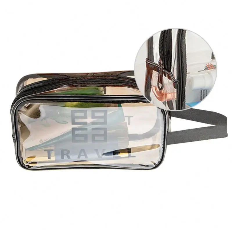  Portable Waterproof Transparent PVC Makeup Bag Cosmetic Storage Modern