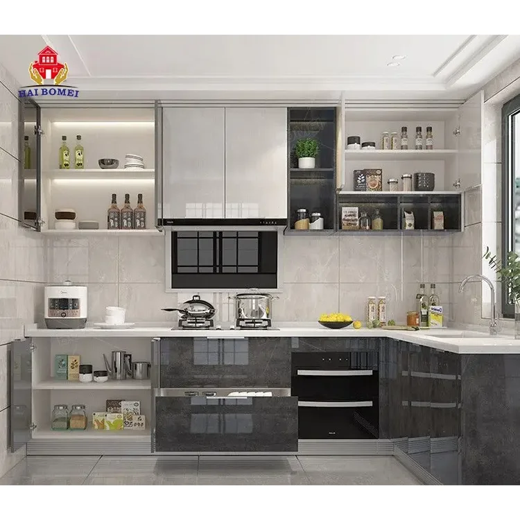 Gray Contemporary sintered stone best whole high end model particle board cherry painting wrap maple french kitchen cabinets