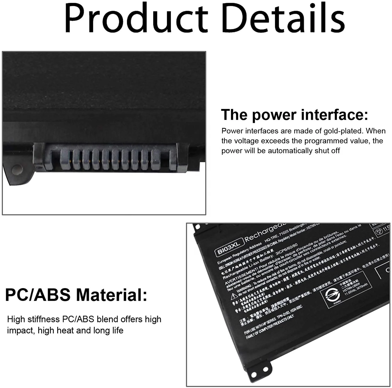 BI03XL ON03XL Laptop Battery For HP Pavilion X360 13-U Seres 844203-850 844203-855