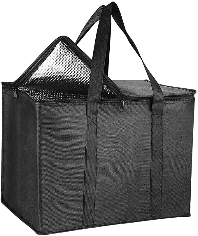 Heavy Duty Custom logo Insulated Reusable Tote Grocery thermal shopping cooler bag