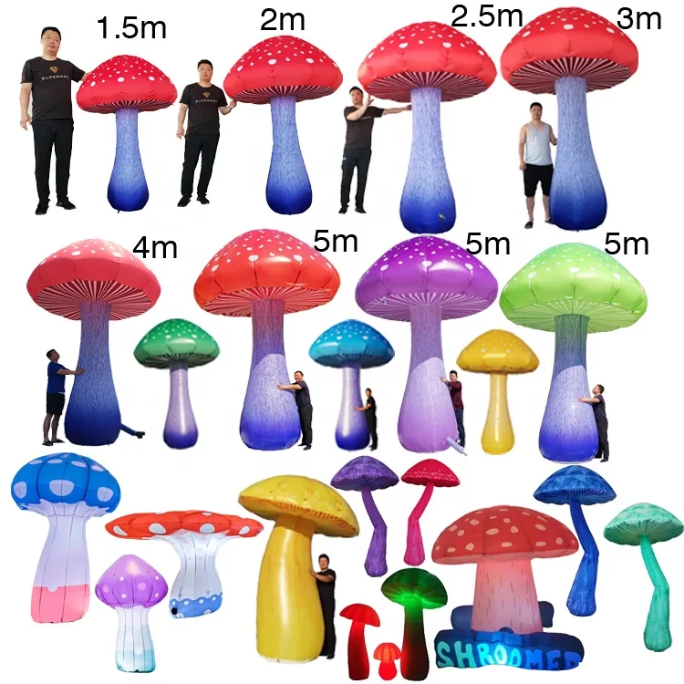 large inflatable mushroom model led lighting decoration props for party