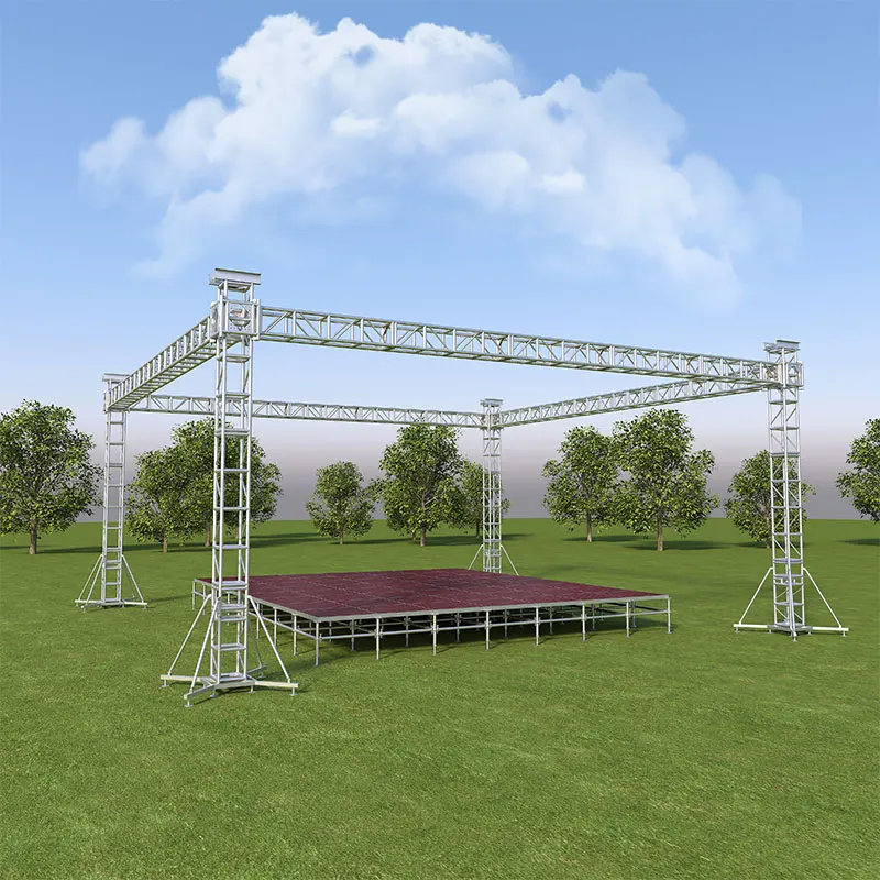 Hot Selling Aluminum Roof Trusses Premium Quality Truss Stage Platform 1M/ 2M/3M Or Customized Flat Roof Trusses