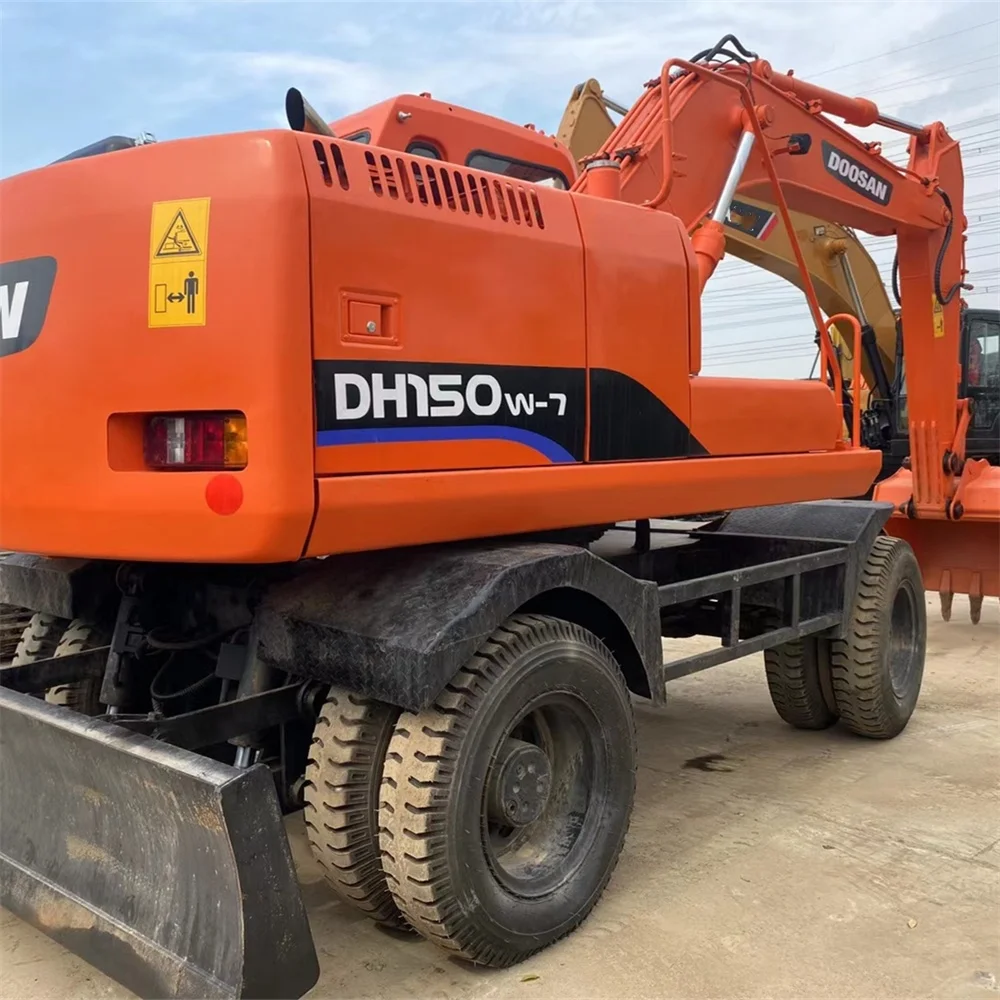 Б/у Daewoo DH150W-7 колесный экскаватор подержанный гусеничный с основными компонентами двигатель насоса