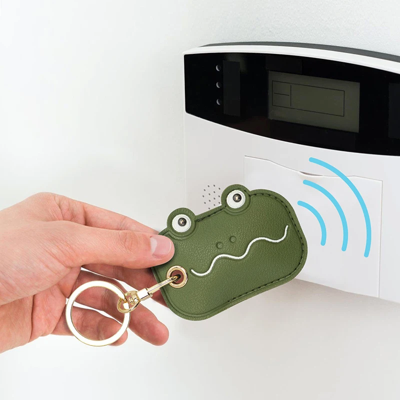 Модный оптовый кожаный брелок для ключей с чувствительной реакцией RFID охраны входа в сообщество и безопасности карты лифта