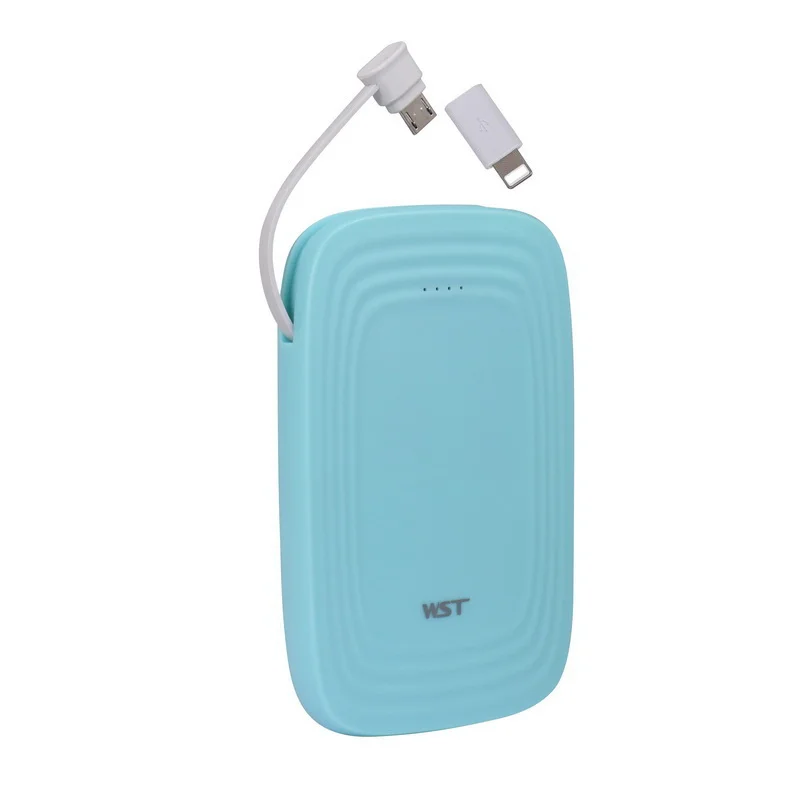утвержден новейший дизайн Встроенный кабель мобильного телефона милый power bank портативное зарядное устройство 5000 мАч