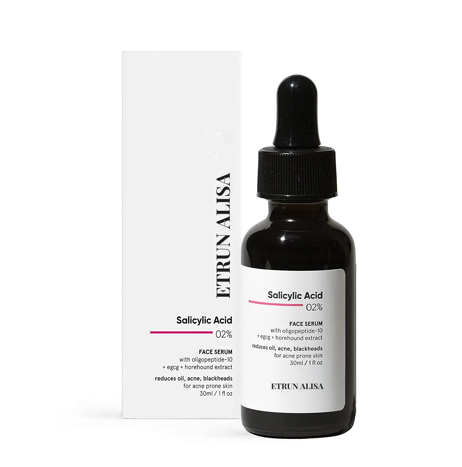 Сыворотка для лица с 2% салициловой кислотой от акне открытые поры Уменьшает избыток масла и неровную текстуру