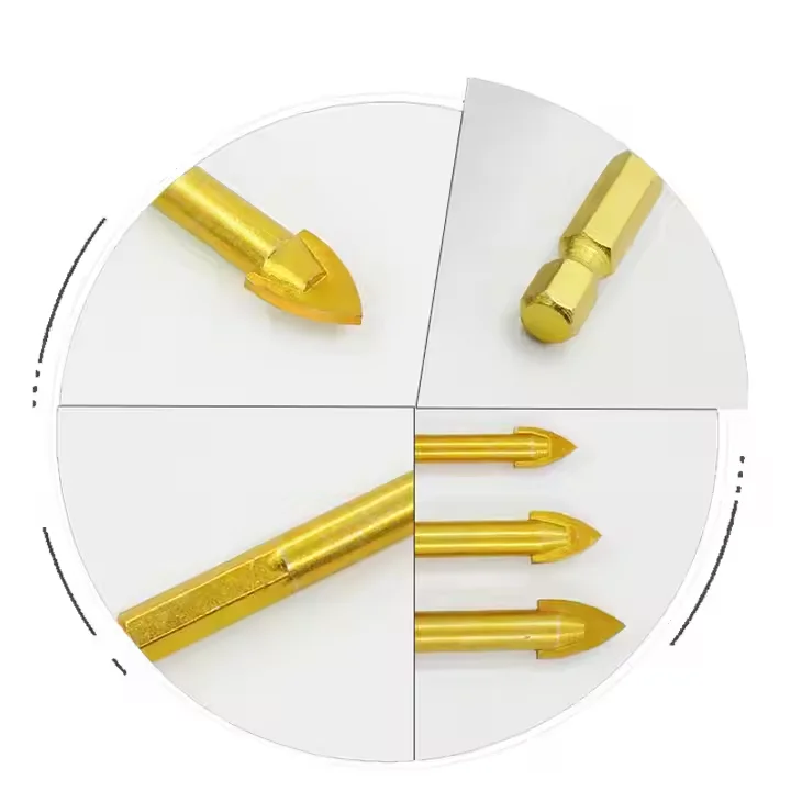 Wholesale cross hexagonal bit ceramic tile glass ceramic concrete hole opener alloy triangle bit