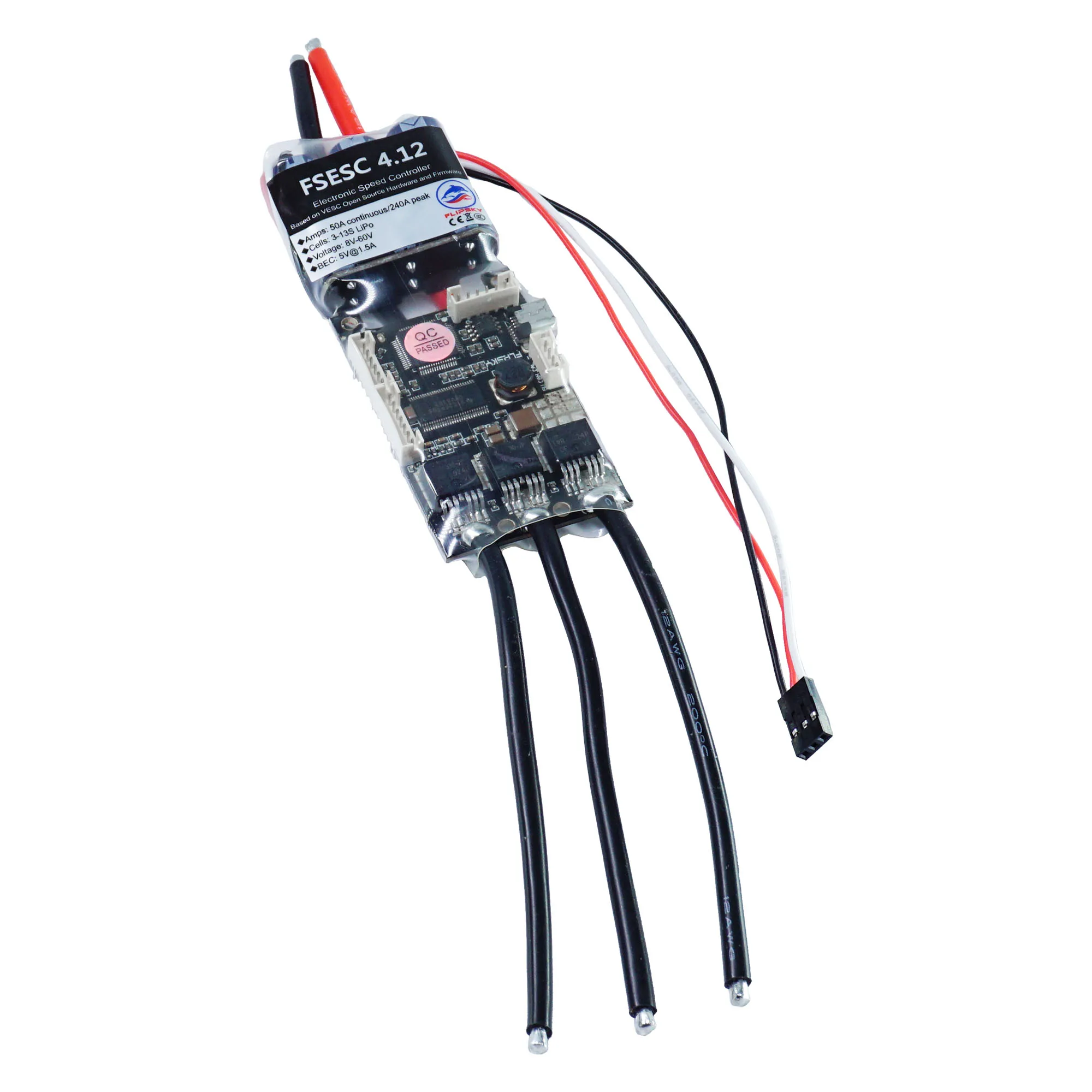 Flipsky 8-60V 50A ESC 4.12 with Aluminum Case based on VESC4.12 for Electric Scooters
