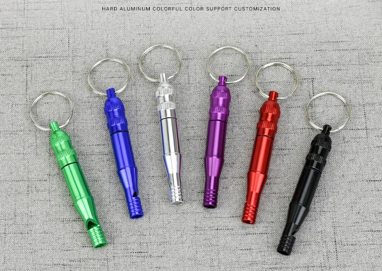 Outdoor Survival Emergency Whistle with Watertight Storage Capsule Waterproof Storage container with Keychain