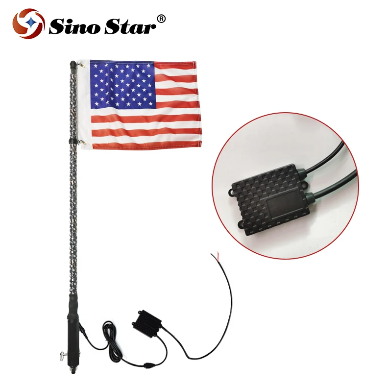 SWL1-6FT 1 шт. 1,8 м мульти цвета из водонепроницаемого материала; СИД Багги кнут 12В СВЕТОДИОДНЫХ Светильников led флагшток кнут огни