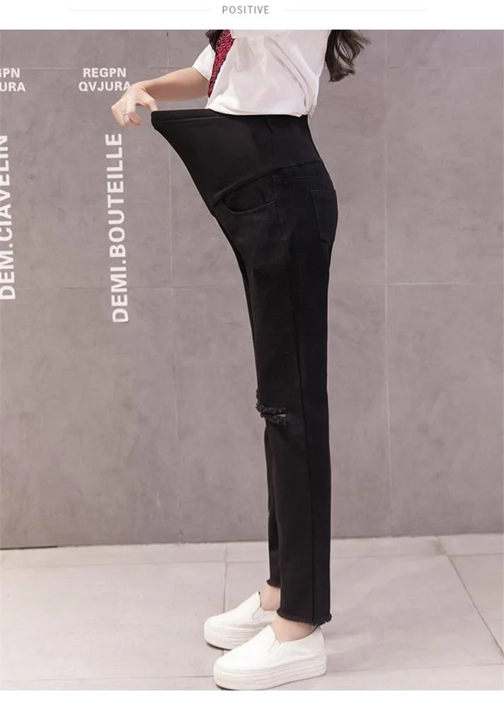 Корейская версия 2019 джинсы для беременных женщин с эффектом подтяжки живота