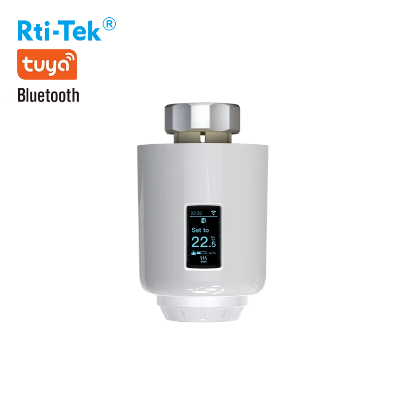 Ultra-low Power  OLED  Screen Bluetooth Tuya Weekly Programming Smart Thermostatic Radiator Valve