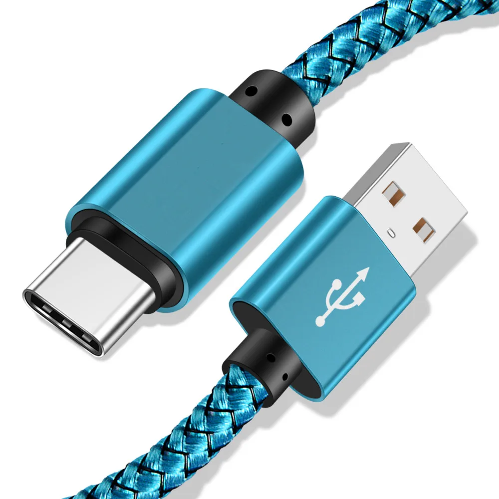 Нейлоновый плетеный кабель премиум-класса 1 м/2 м, Usb Тип C, быстрый кабель для Samsung, Usb-кабель для зарядки/кабель для передачи данных Samsung