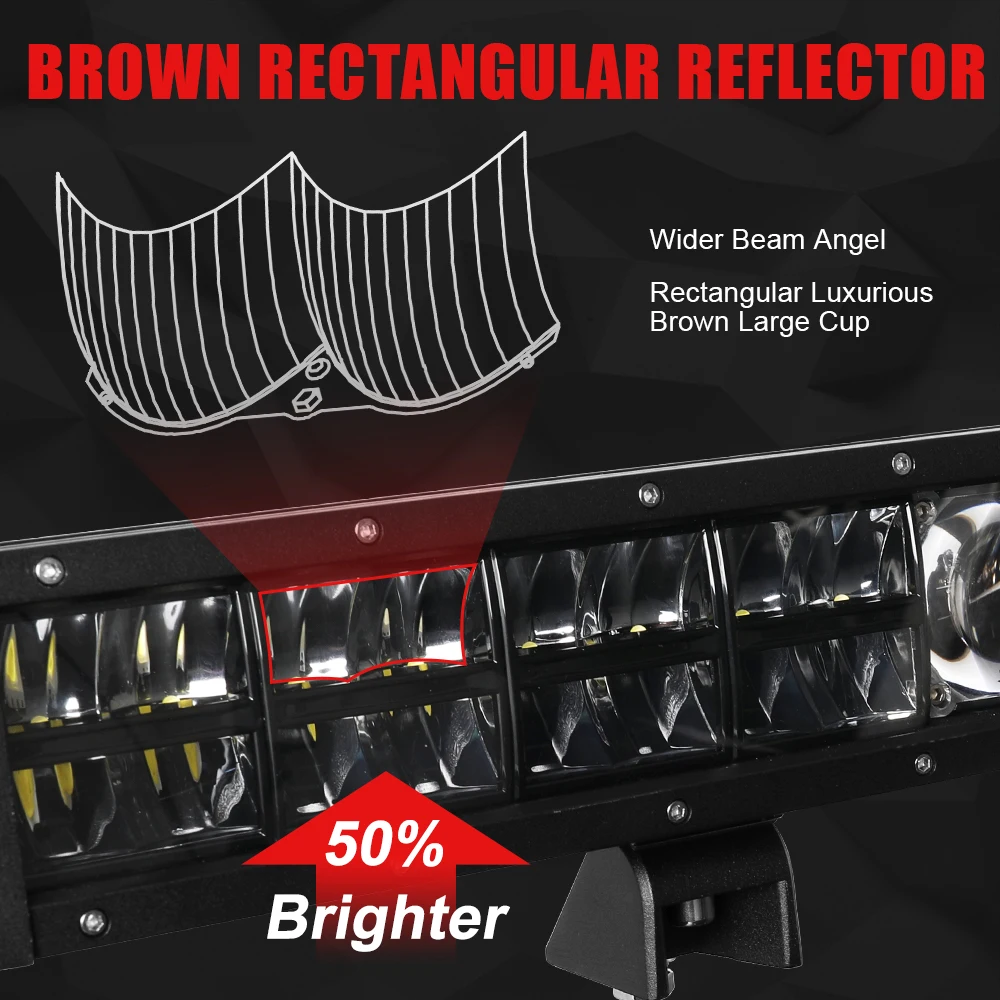 Super Bright 12900lm Automotive Truck Roof Spot 22inch 32inch 42inch 52inch 4x4 Offroad Led Light Bar