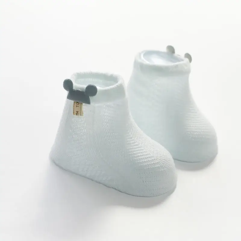 Оптовая продажа детские летние носки на заказ для новорожденных 100% хлопок маленьких мальчиков девочек
