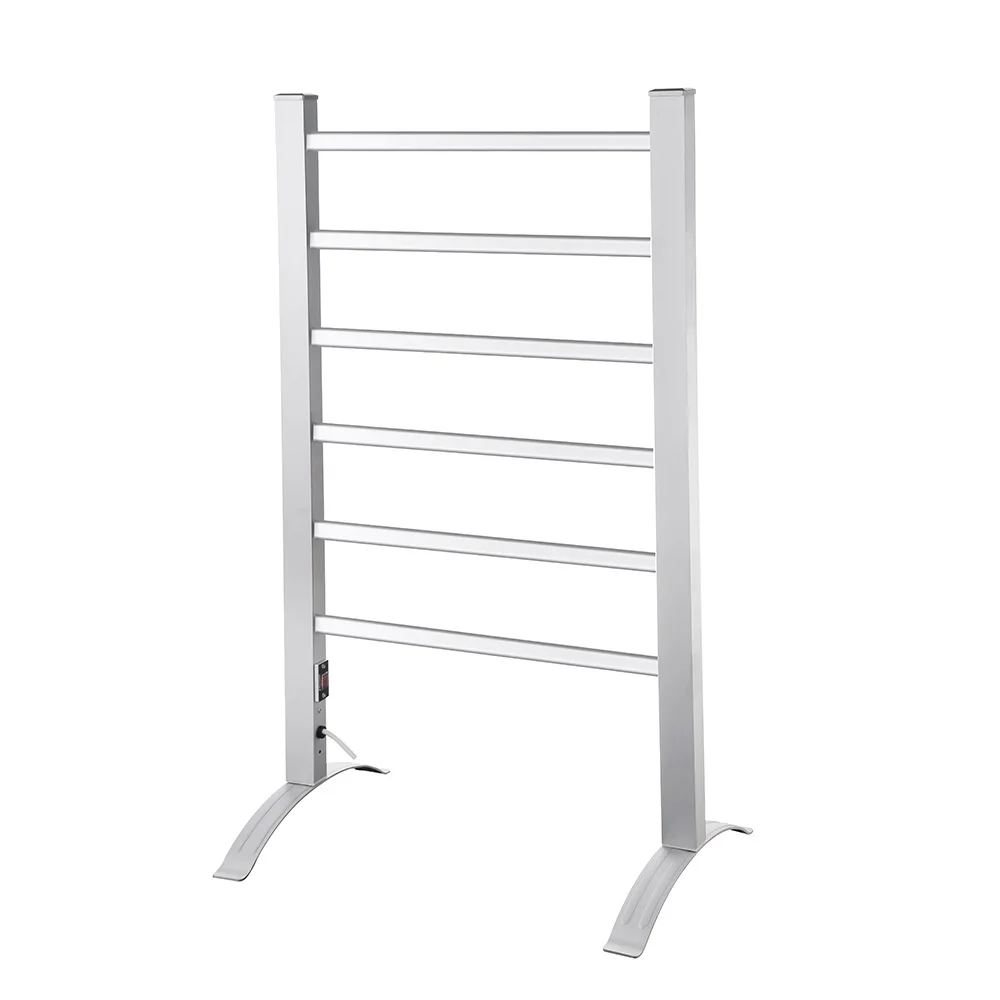 Factory Direct Hotel Bathroom Electric Heating Smart Towel Rack Ladder Style Natural Bath Stand Towel Rack