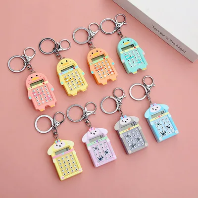 Feet Calculator Student Key Chain Bag Pendant Cute Little Fish Shape Mini Calculator