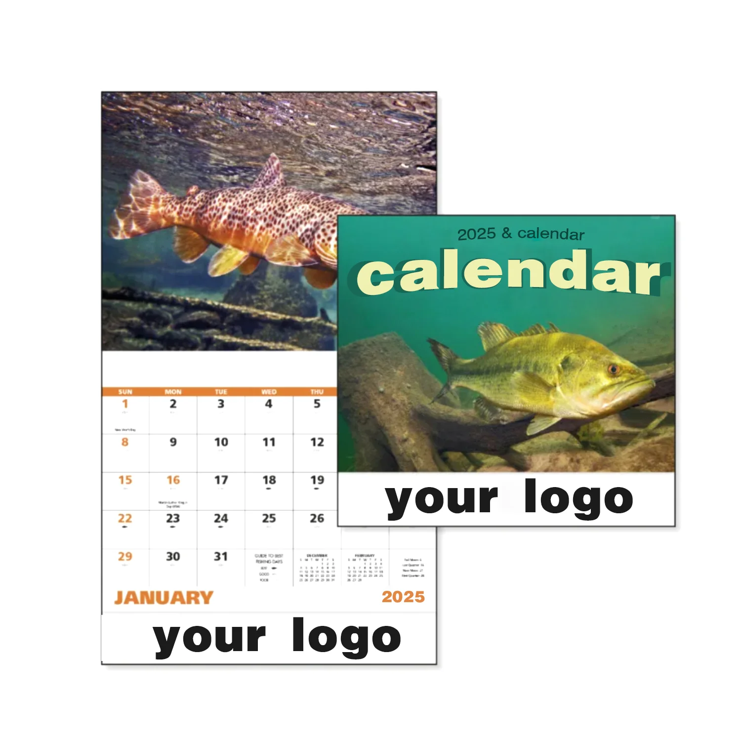 Top Fashion 2025 Customized office calendar Wall Calendar with 12 months Beautiful Flip