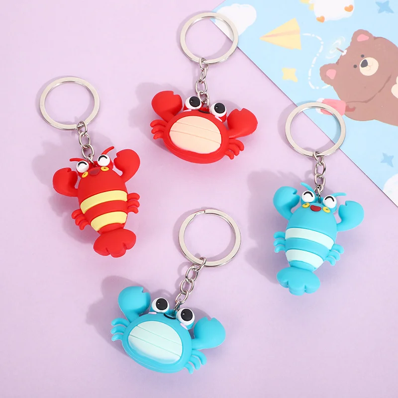 Wholesale Manufacturer Custom Soft Pvc Printed Keychain Rubber 2D 3D Logo Cute Anime Kawai Keychains