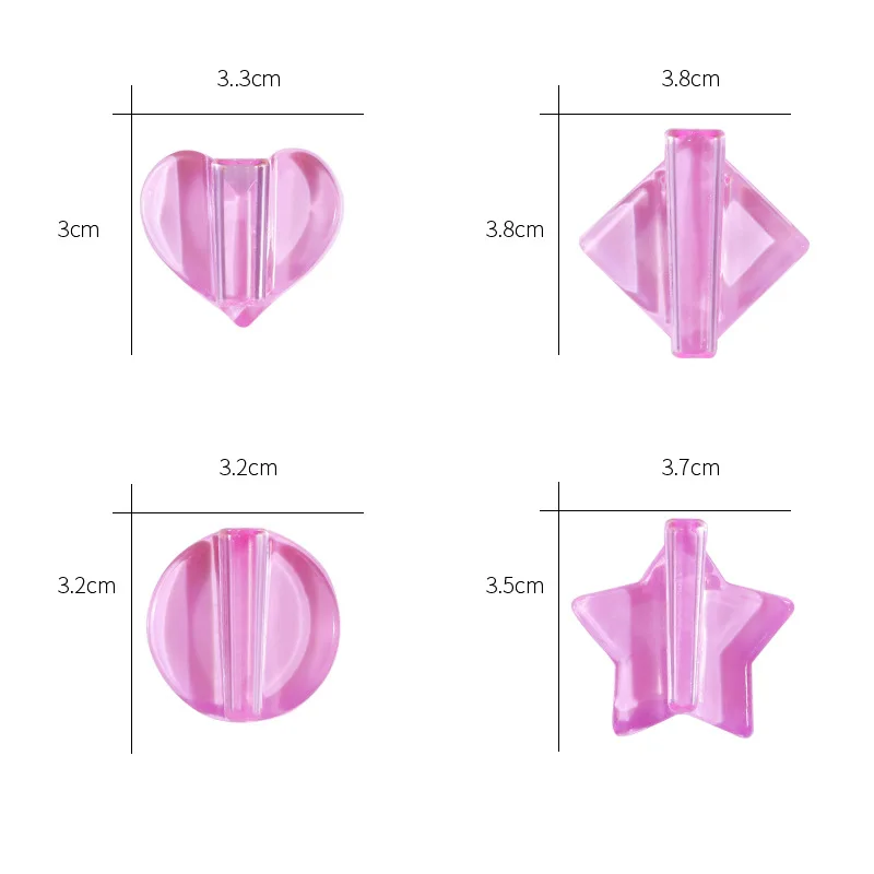 Women Nail Slice Rivet Curve Model DIY Nail Star Heart Shape Metal Press Nail Embossing Mould