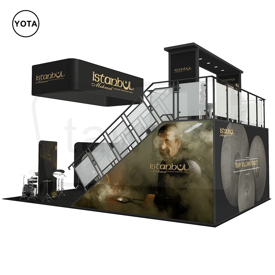 Модульная Двухуровневая алюминиевая стендовая буксировочная площадка takm 20x30 выставочный