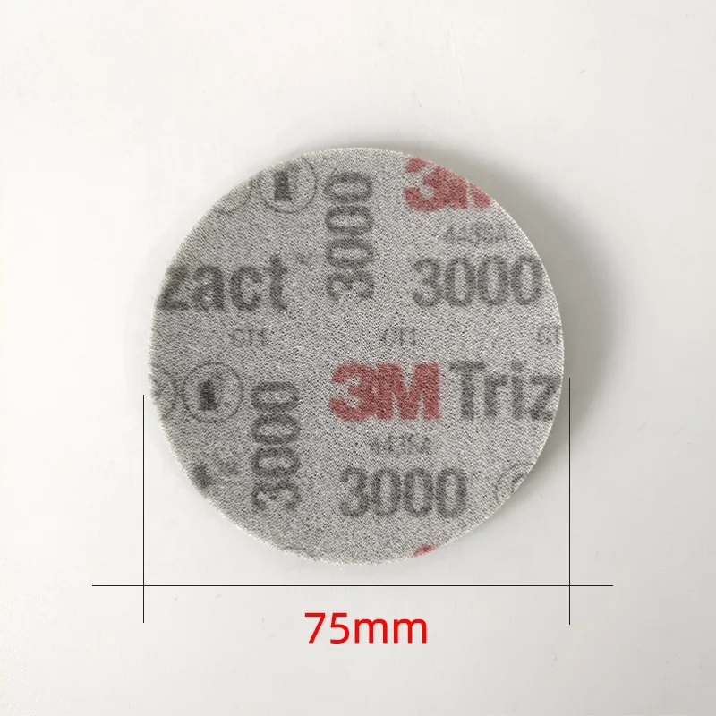 3M 02087 Trizact пенопластовый диск задняя флокирующая губка Сухой шлифовальный наждачная бумага ремонт краски автомобиля 3000 сетка Грит 75 мм 3 дюйма