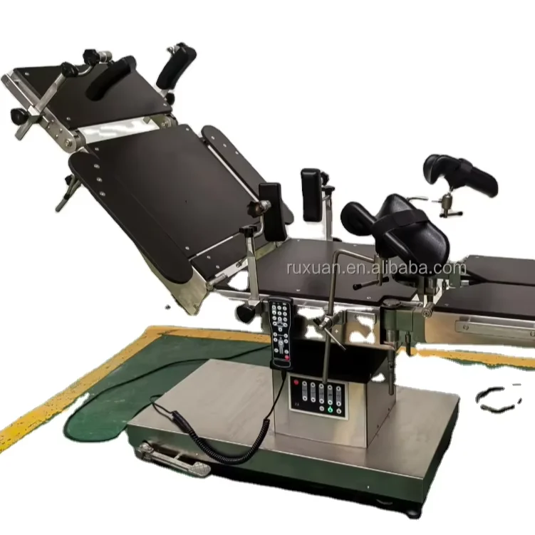 Electric Hydraulic Operating Table for Hospitals Mechanical Manual Surgical Table Steel and Metal Construction