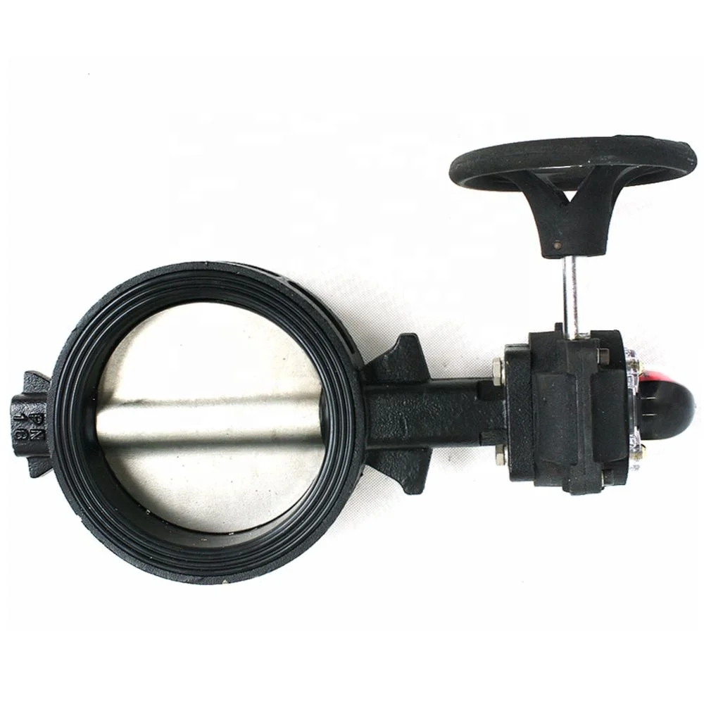 
wafer centerline cast iron 4 inch butterfly valve with soft seat 