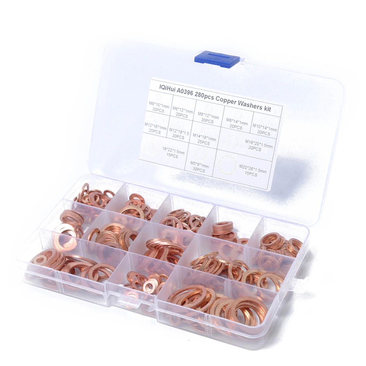 280pcs Copper Washers-Wholesale Price at BAJUTU  for Automobile,Ship,Engine,Machinery/Shopify,,Ebay,Wish Hot Seller