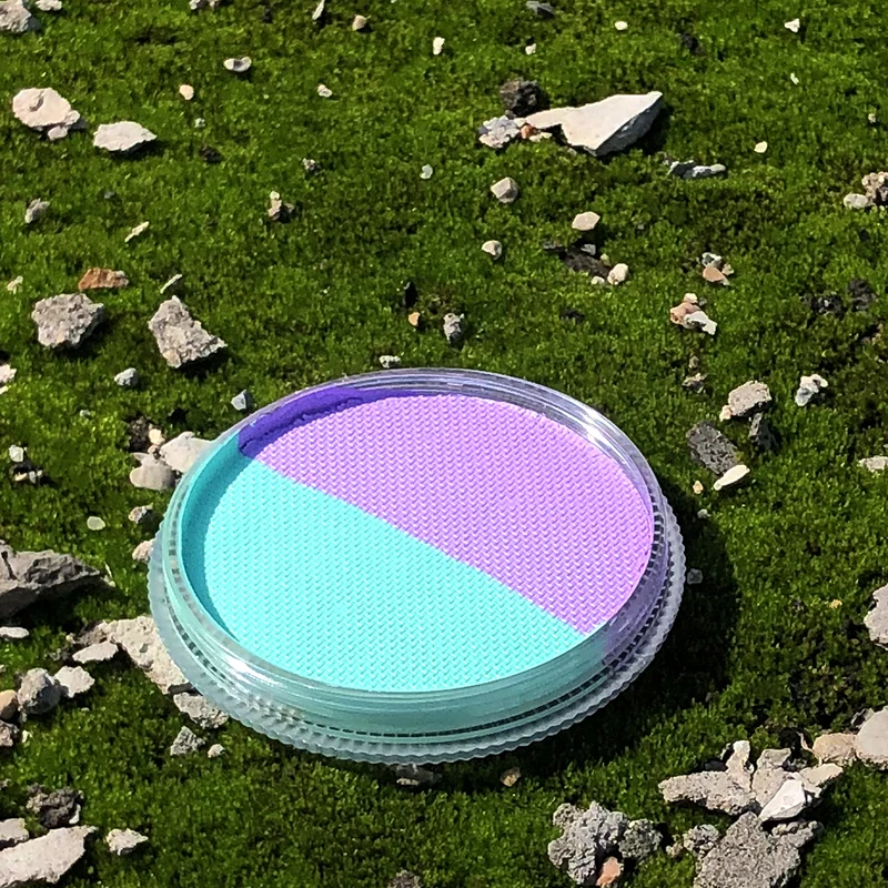 30g Water activated private logo double color split eyeshadow cosmetic eye shadow face paint cake for eye makeup